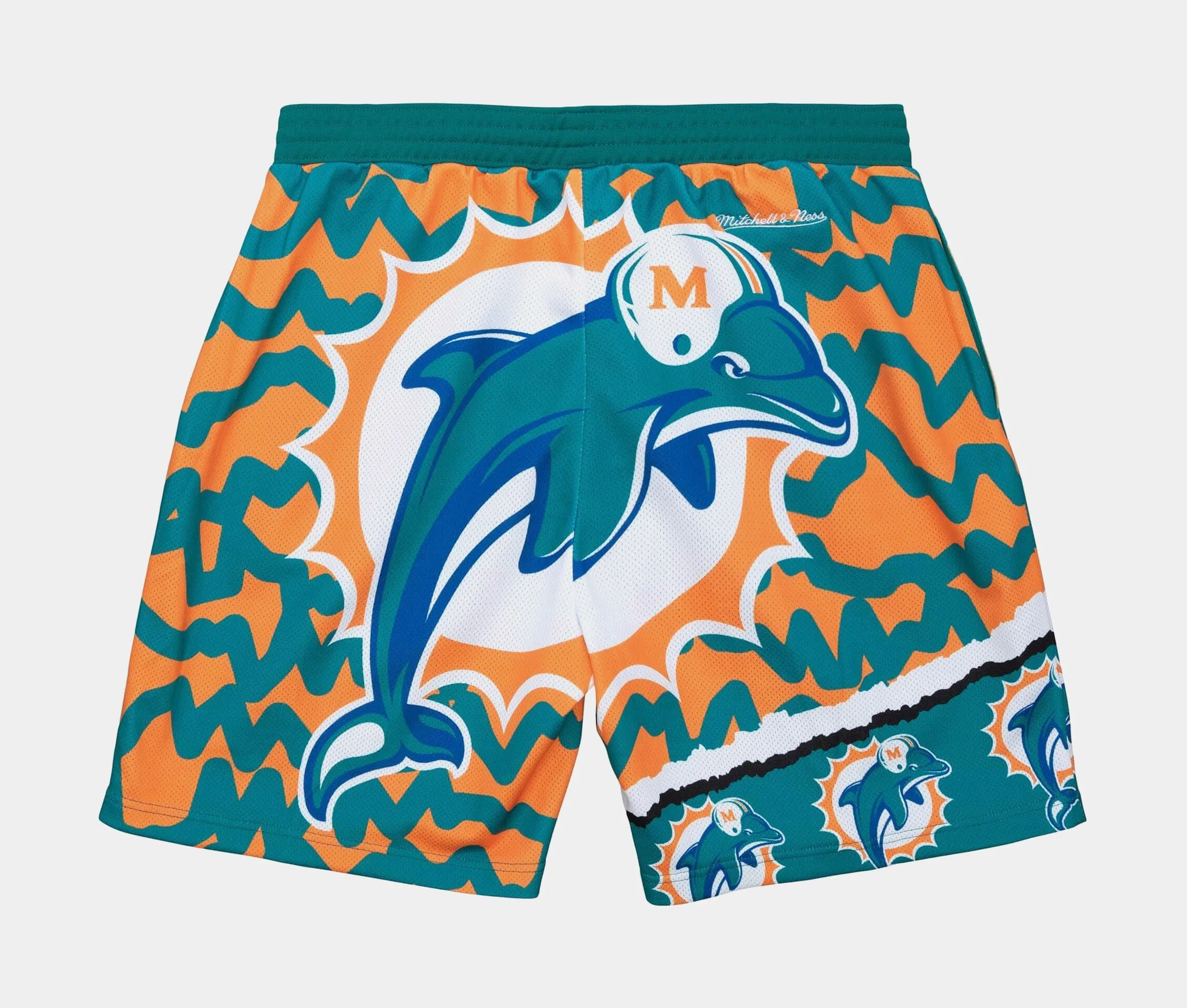 Miami Dolphins Jumbotron 2.0 Sublimated Shorts Mens Shorts (Blue/Orange)