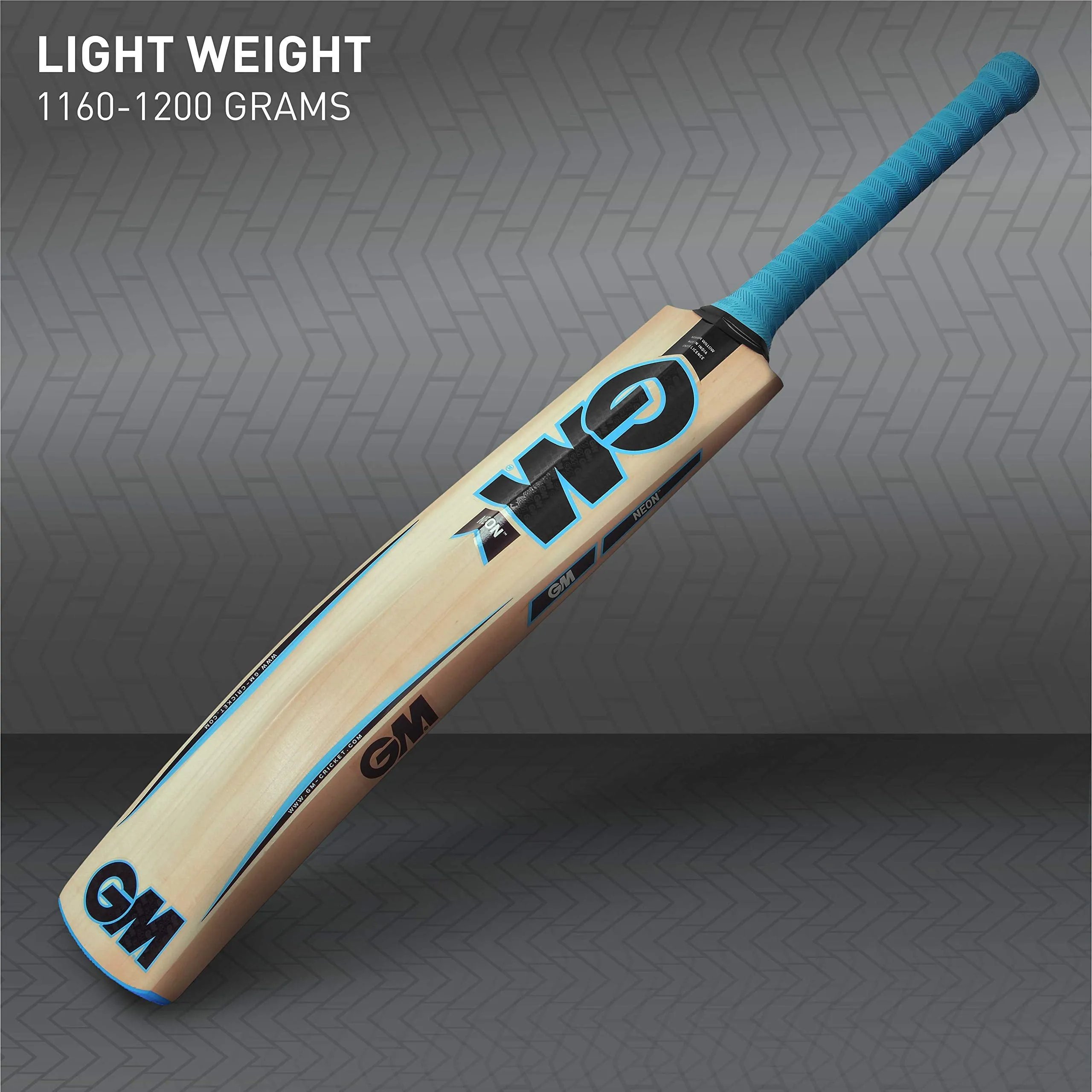 Neon Apex Kashmir Willow Cricket Bat with Cloth Cover on Face | Size-3 | Light Weight | Free Cover| (1601220)