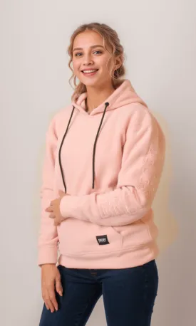 (ORIGINAL) DKNY Hoodie With Side Logo - Pink