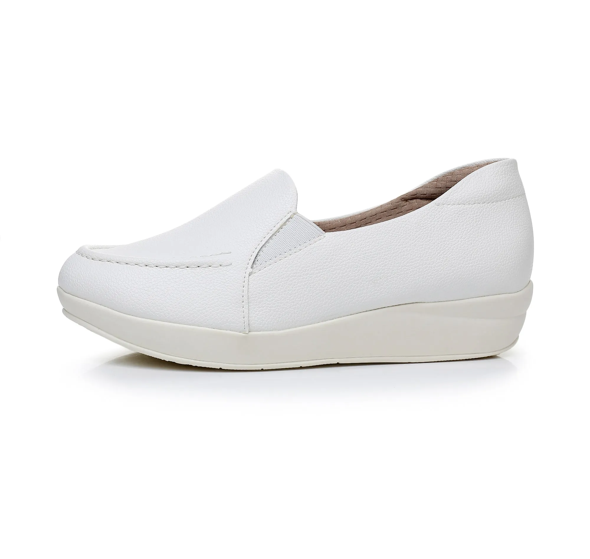 Piccadilly White Nappa Slip-On Shoes (214.026)