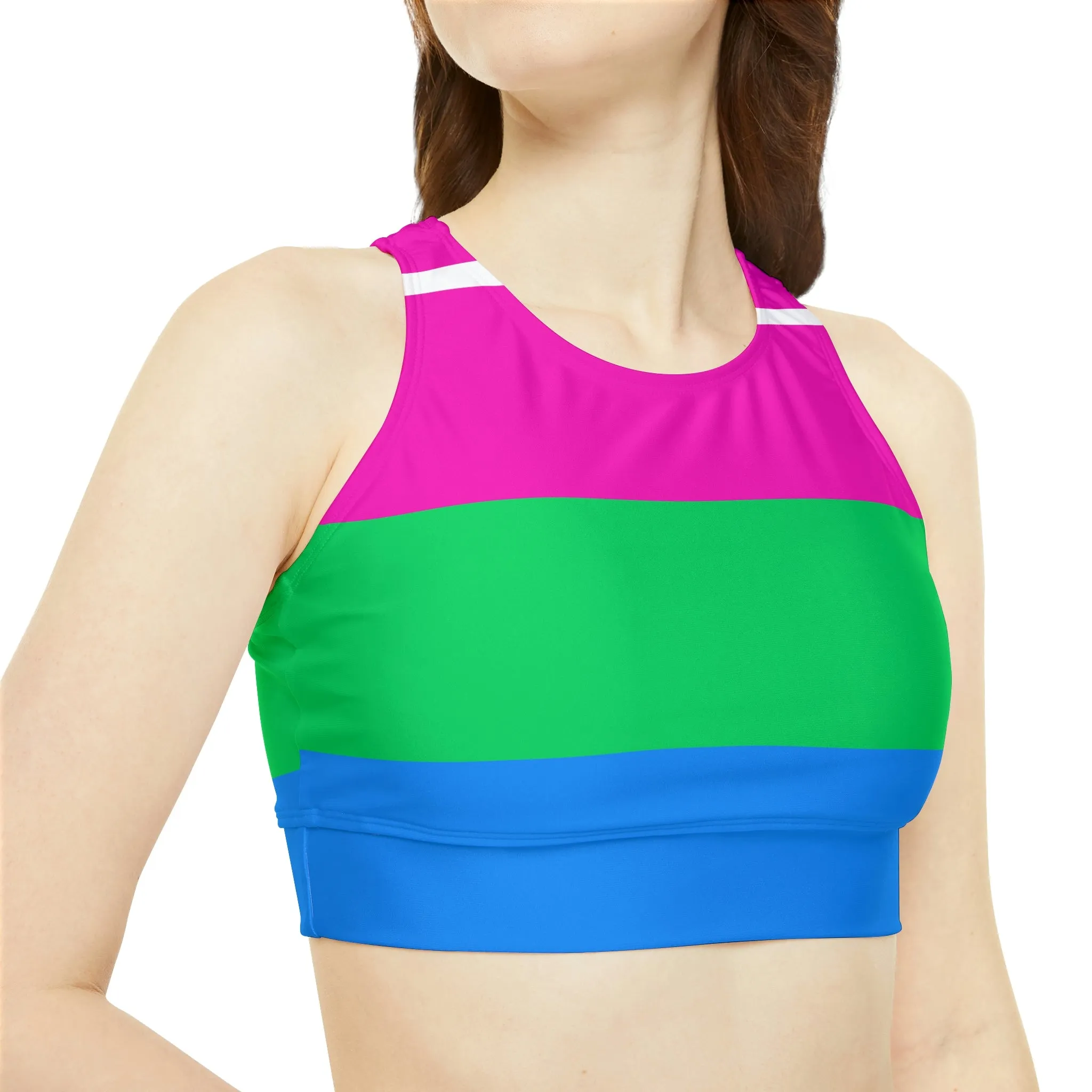 Polysexual Pride Flag Sporty Bikini Set