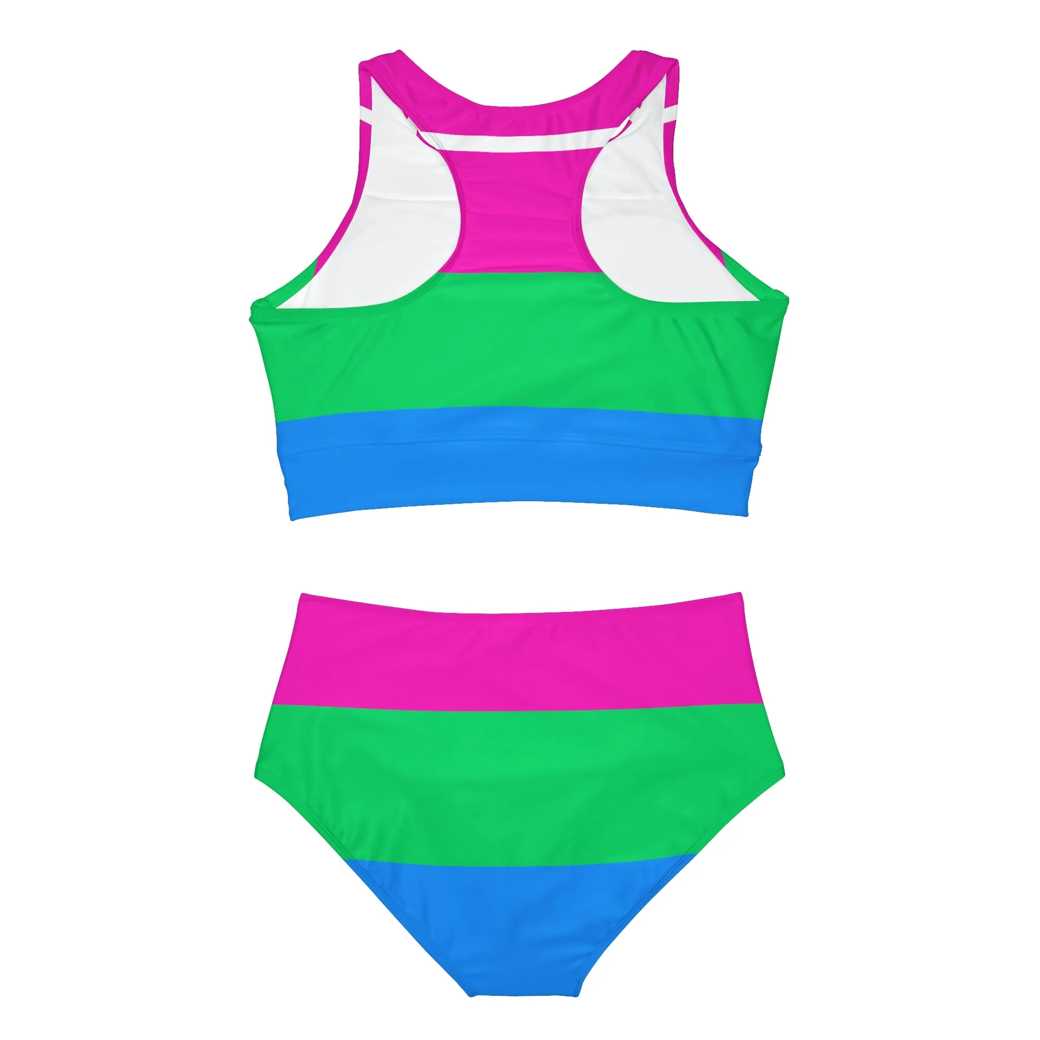 Polysexual Pride Flag Sporty Bikini Set