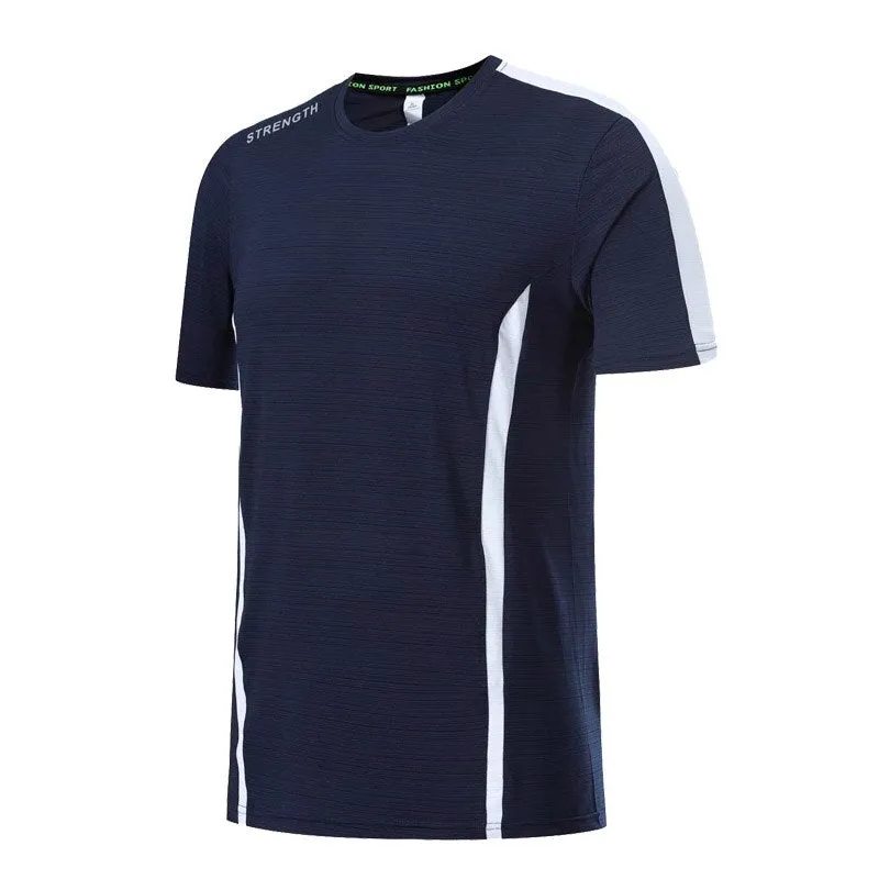 Quick Dry Men Running T-Shirts Gym Fitness Jogging Casual Sports Short Sleeve Tops Compression Sportswear Male Jersey Breathable