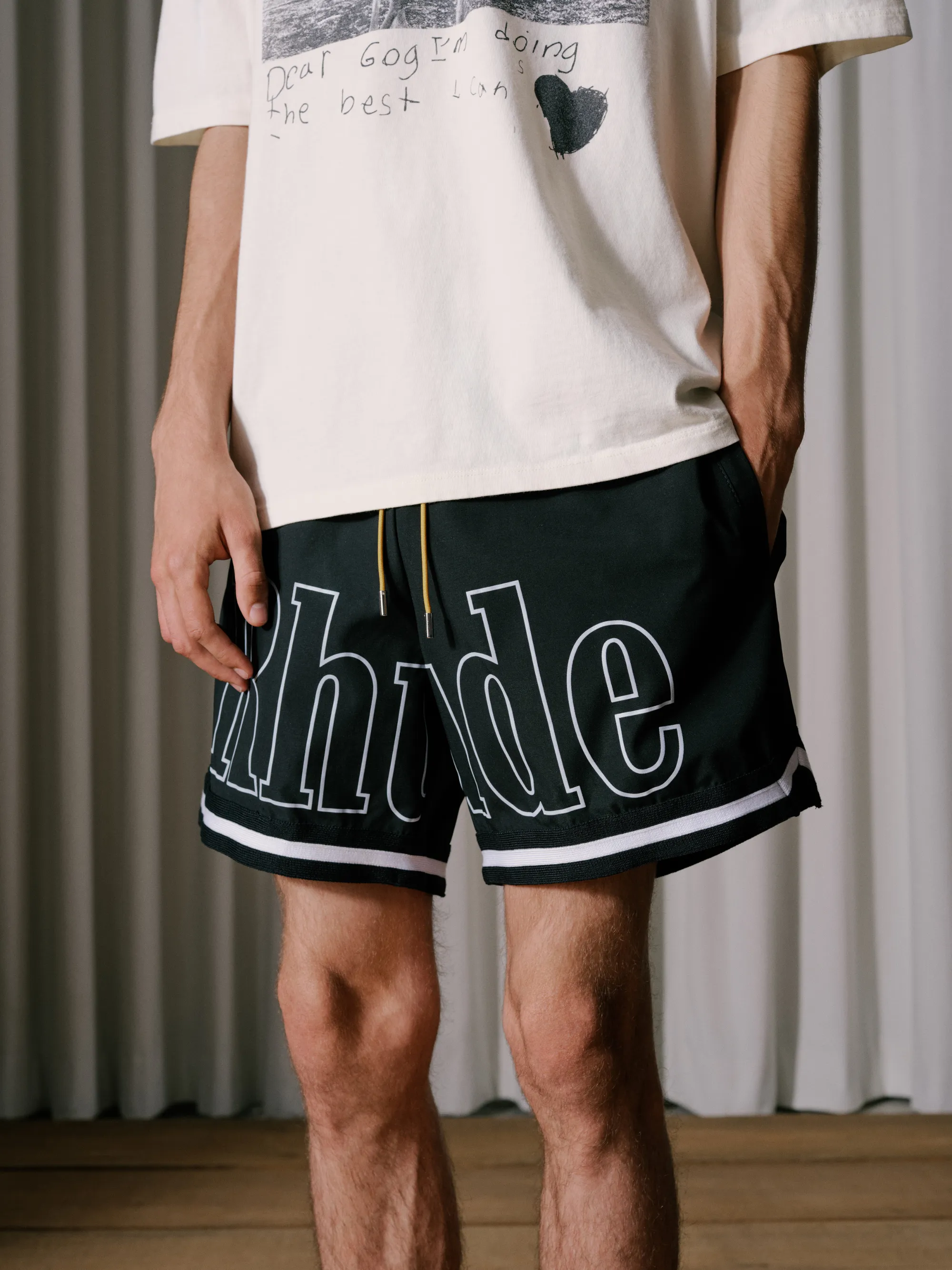 RHUDE BASKETBALL SWIM TRUNKS