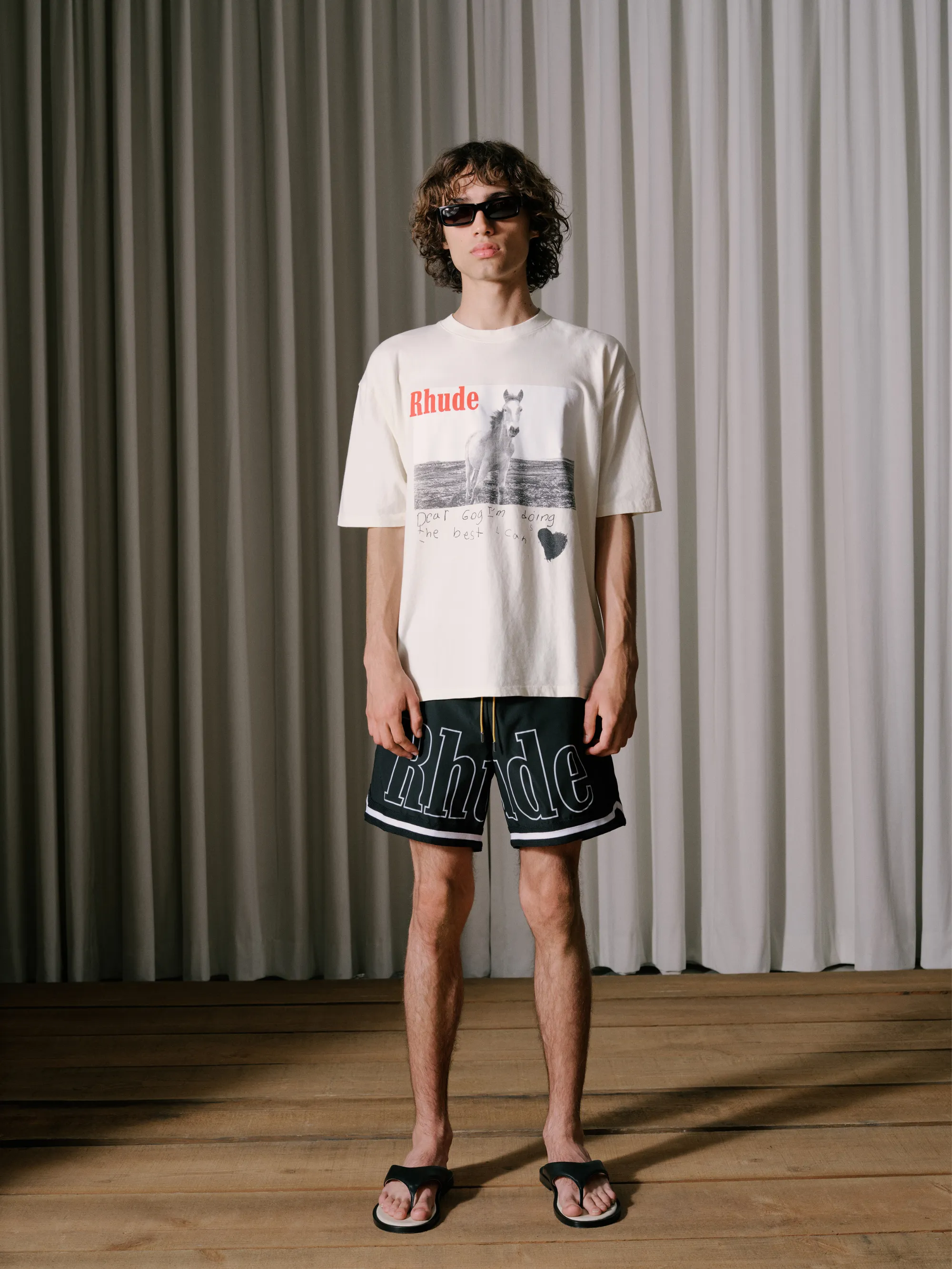 RHUDE BASKETBALL SWIM TRUNKS