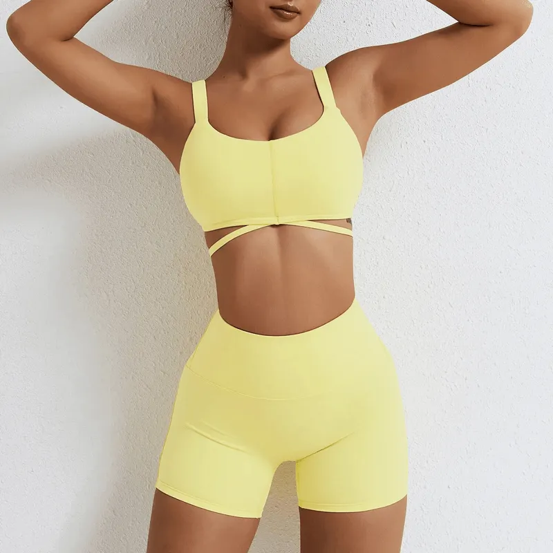 Seamless Gym Sports Suit with Bra and Shorts/Leggings - SF1678