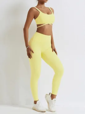 Seamless Gym Sports Suit with Bra and Shorts/Leggings - SF1678