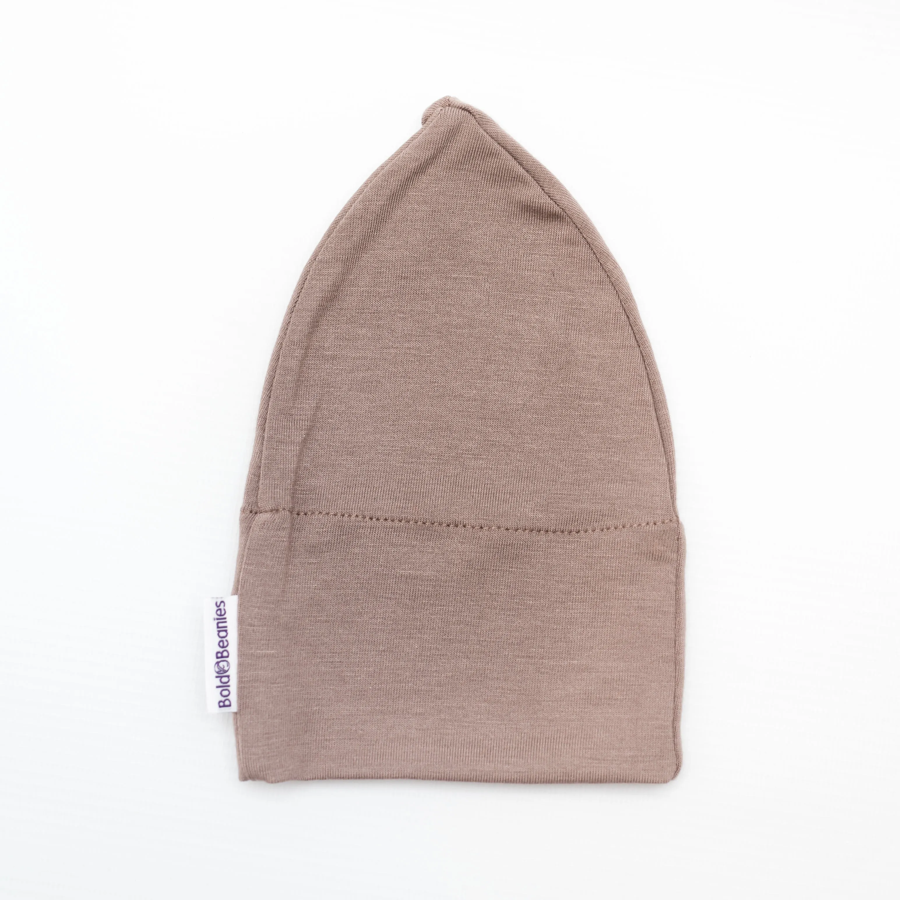 Taupe Plain Cotton Bold Beanies Hat