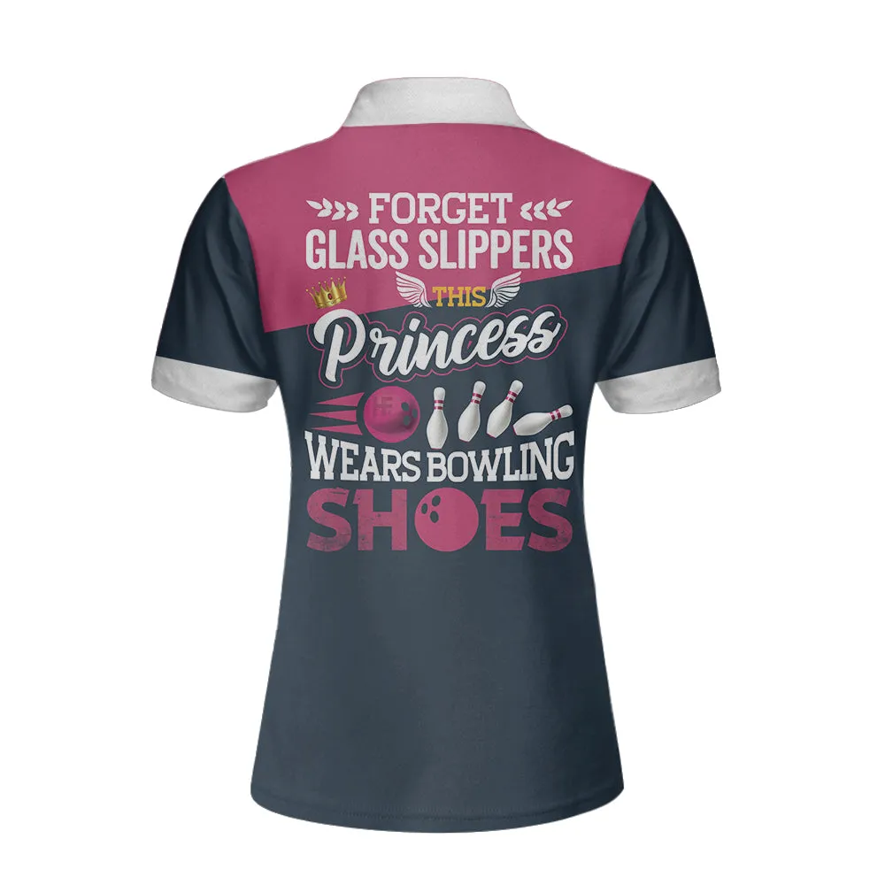 This Princess Wears Bowling Shoes Womens Bowling Shirt, Short Sleeve Women Polo Shirt Coolspod