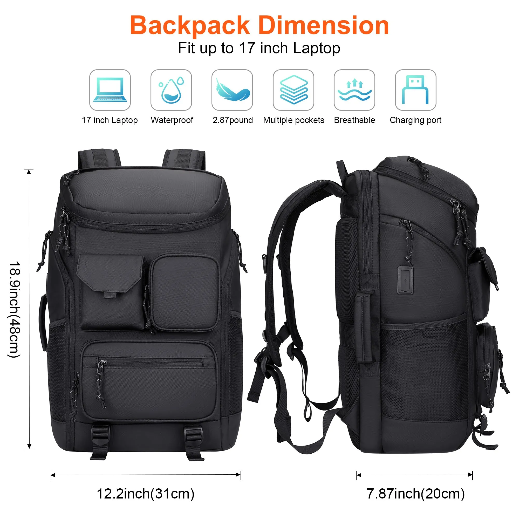 Travel Laptop Backpack for Women and Men