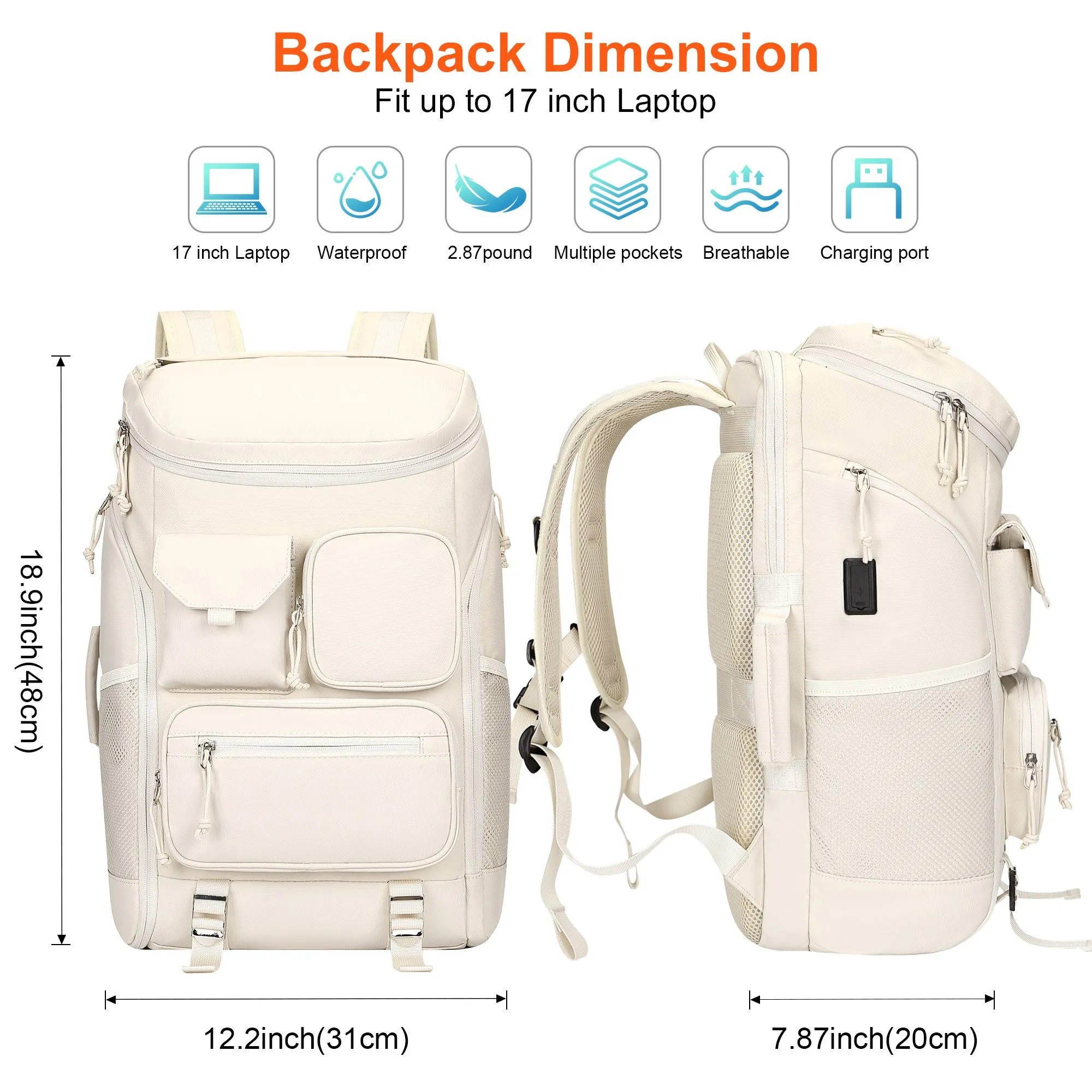 Travel Laptop Backpack for Women and Men