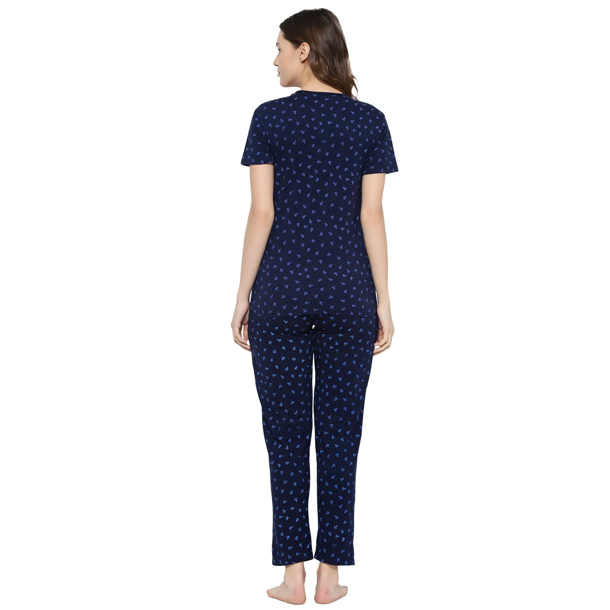 Vimal Jonney Dark Blue Women's Night Suit