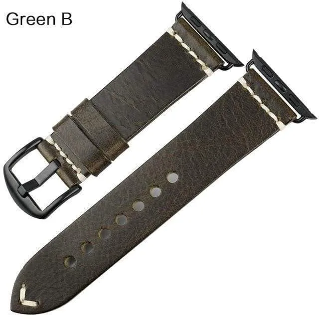 Vintage Greased Leather Fashion Bracelet Watchband Series