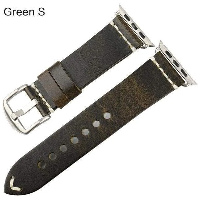 Vintage Greased Leather Fashion Bracelet Watchband Series