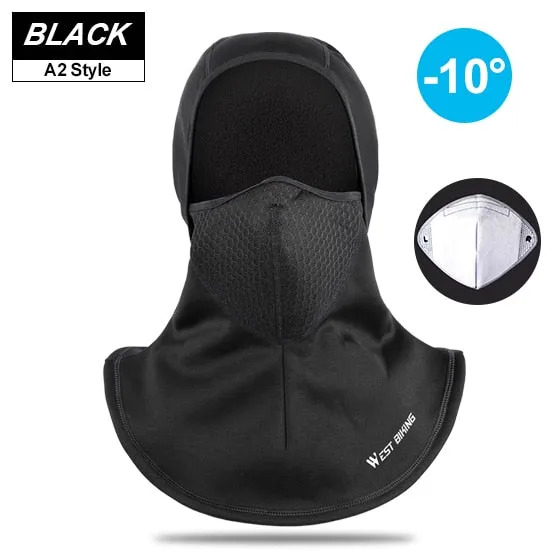 Winter Sport Cycling Cap Bike Full Face Cover Neck Warmer Men Women Scarf Ski Bicycle Motorcycle Fleece Head Cap Hat