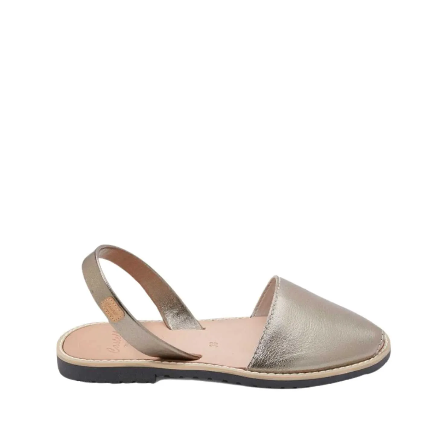 Women Standard Metallic Menorcan Sandal In Leather- Madona 1056 Metallic