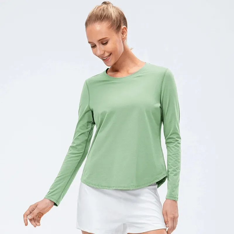 Women's Quick-Drying Loose Long-Sleeve Sports Top - SF1752