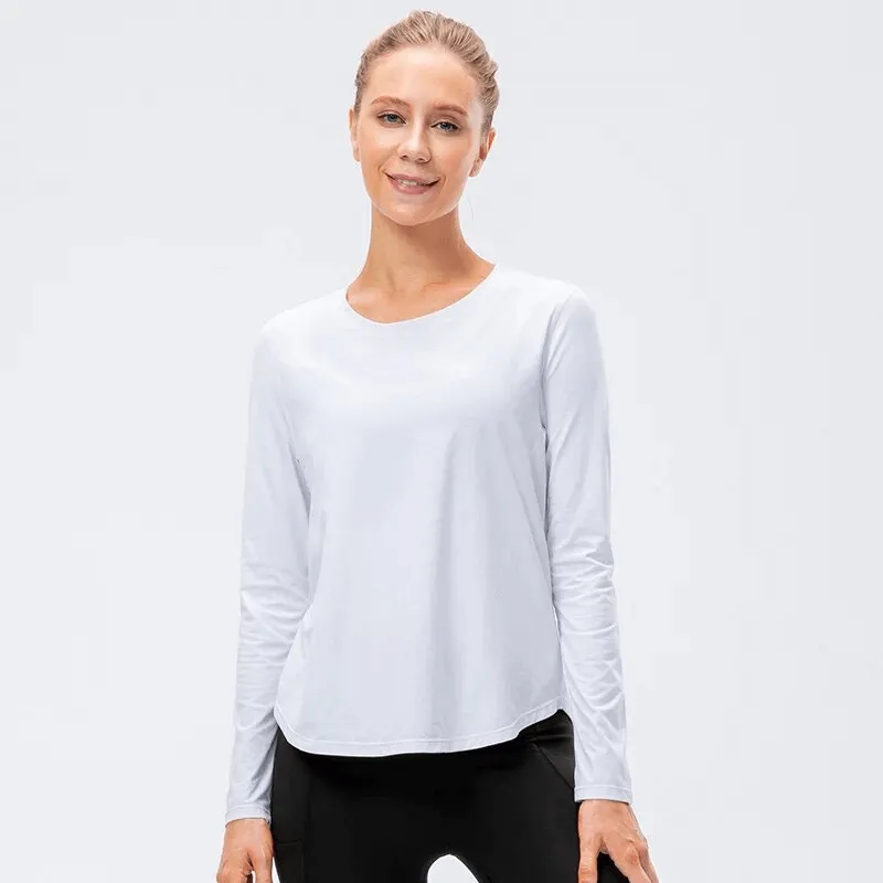 Women's Quick-Drying Loose Long-Sleeve Sports Top - SF1752