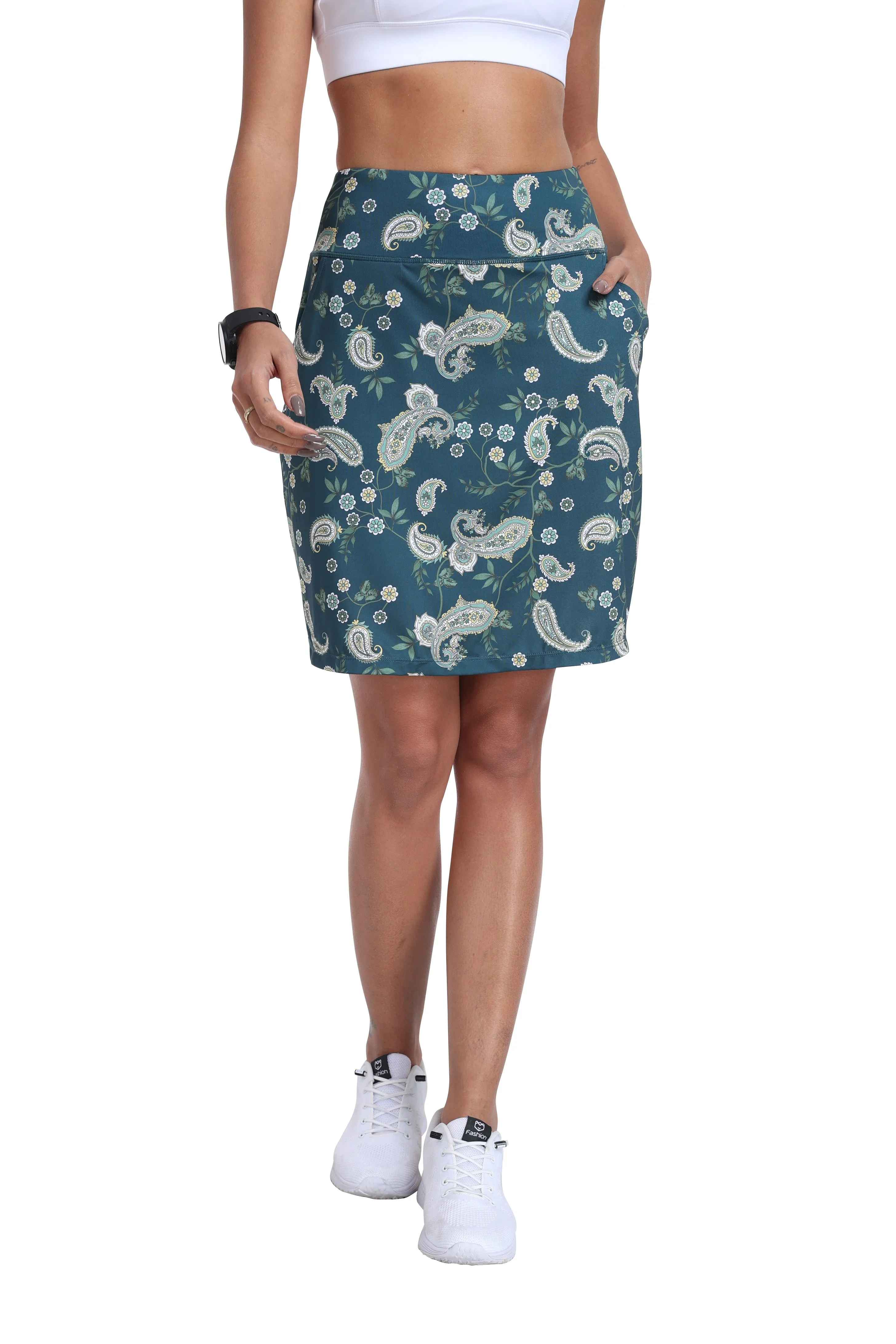 Women's summer outdoor sports pattern golf knit skirt