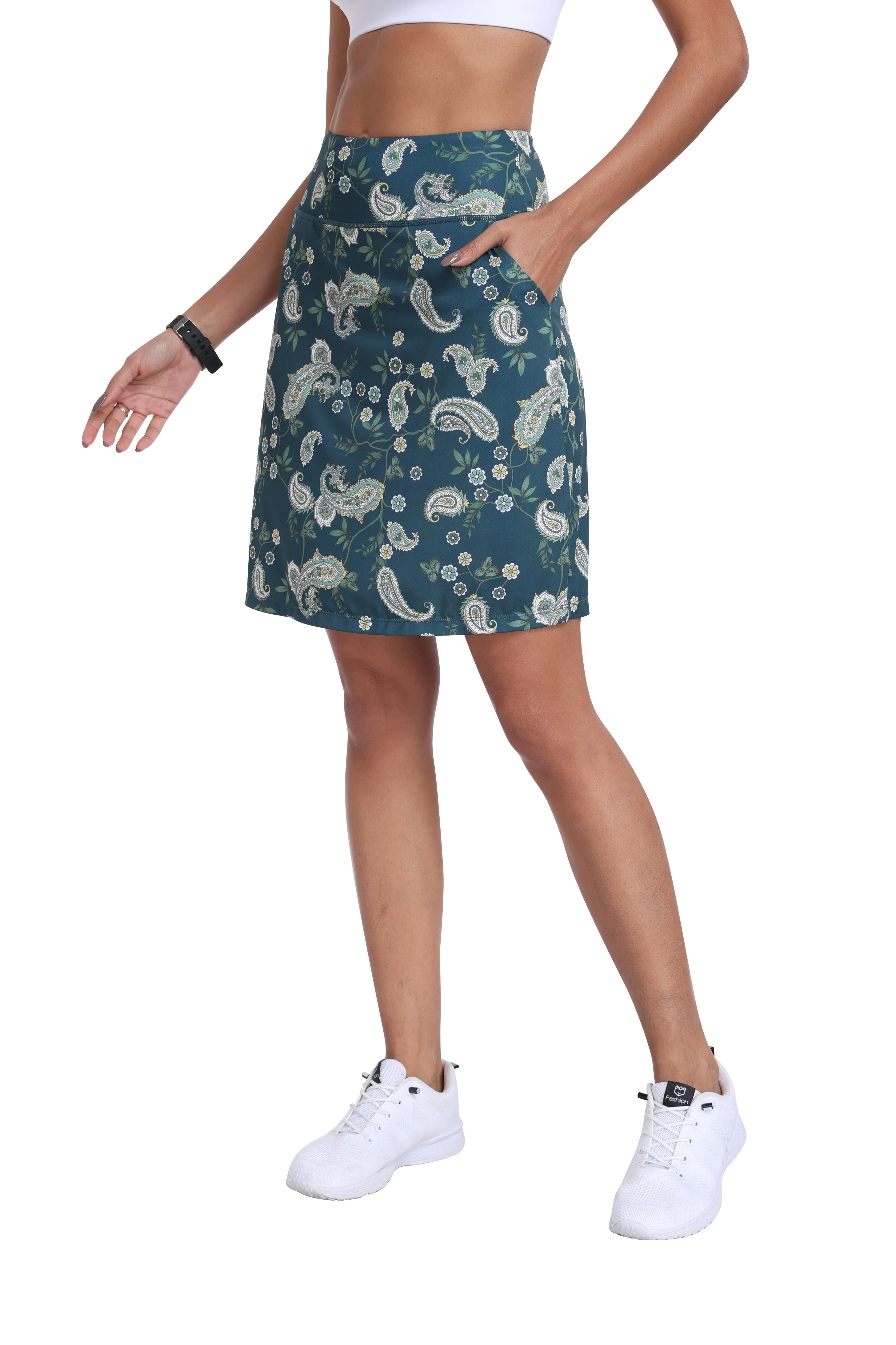 Women's summer outdoor sports pattern golf knit skirt