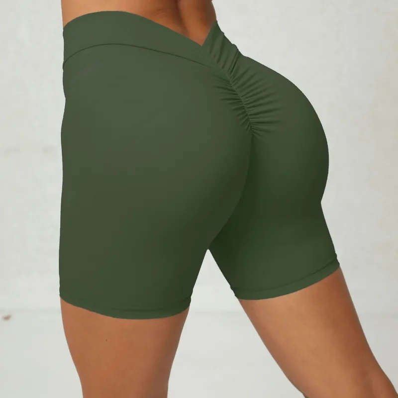 Women's Tight Elastic Solid Color Sports Shorts for Training - SF1050