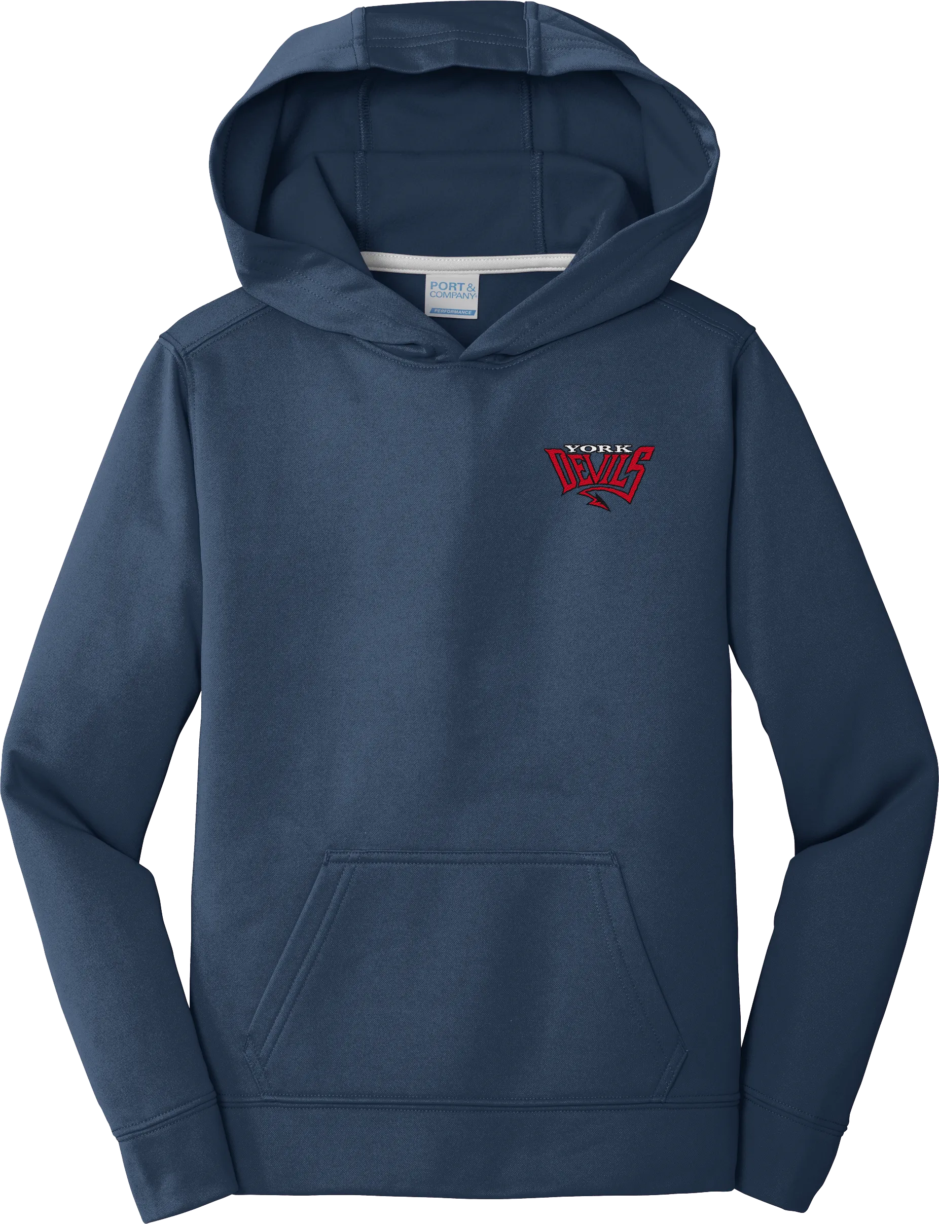 York Devils Youth Performance Fleece Pullover Hooded Sweatshirt