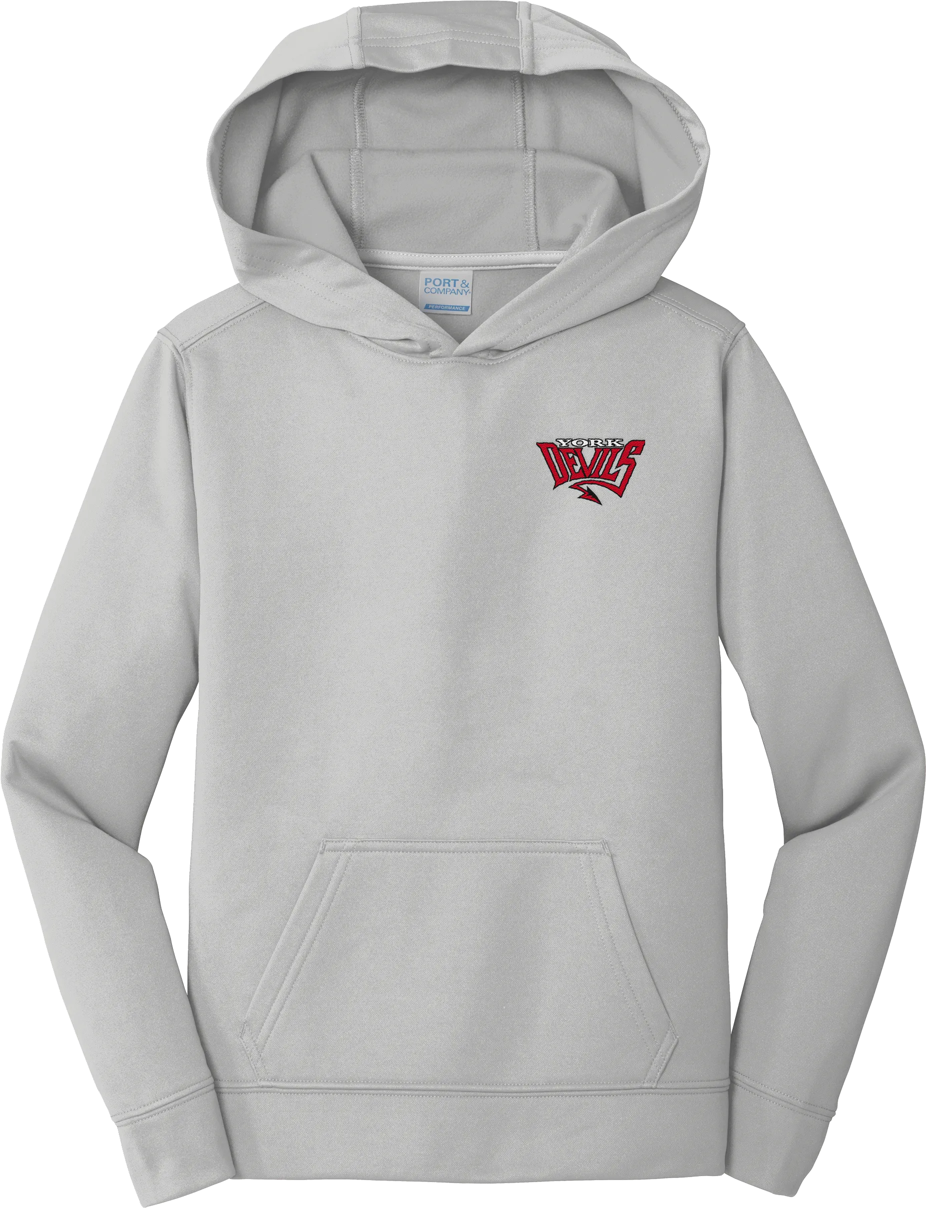 York Devils Youth Performance Fleece Pullover Hooded Sweatshirt