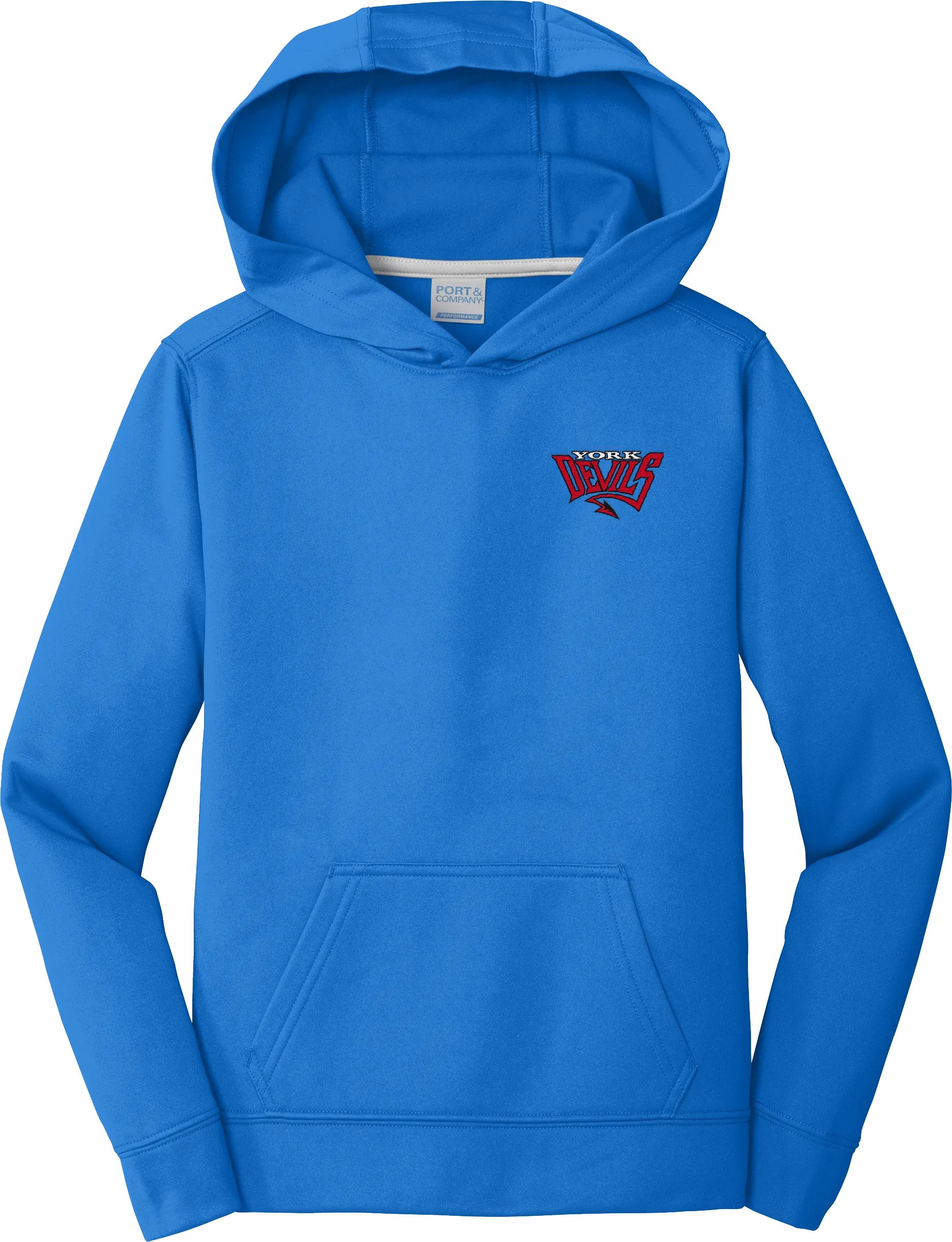 York Devils Youth Performance Fleece Pullover Hooded Sweatshirt