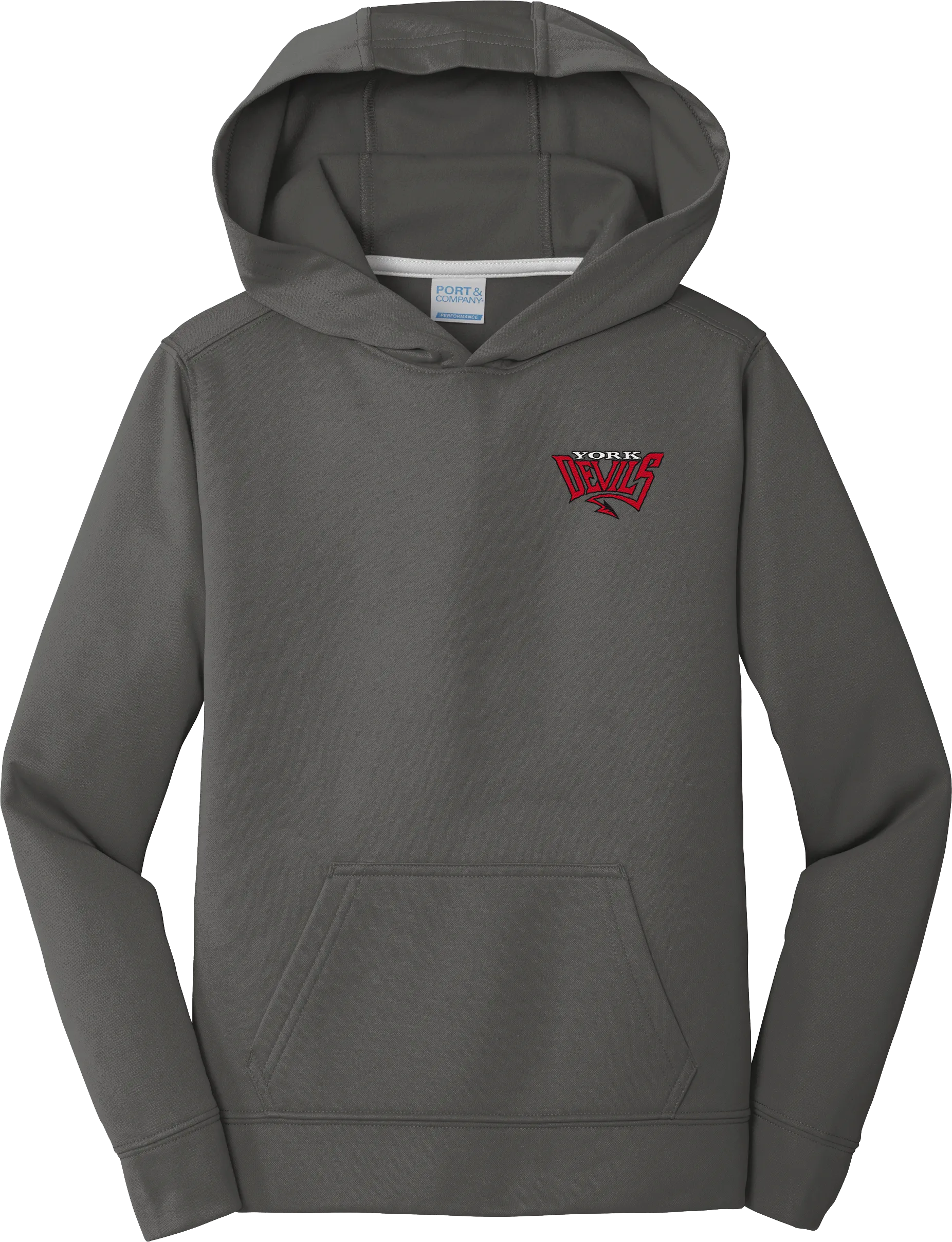 York Devils Youth Performance Fleece Pullover Hooded Sweatshirt